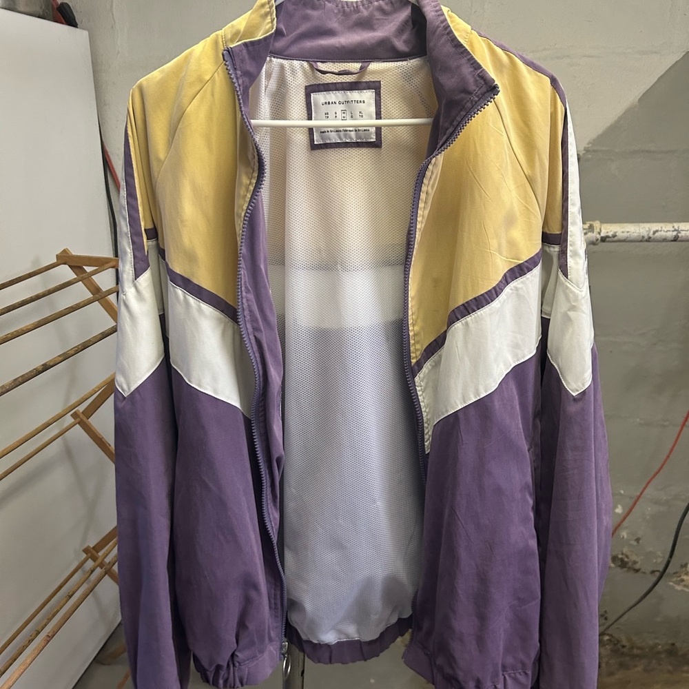 Urban Outfitters Purple and Yellow Mesh Jacket